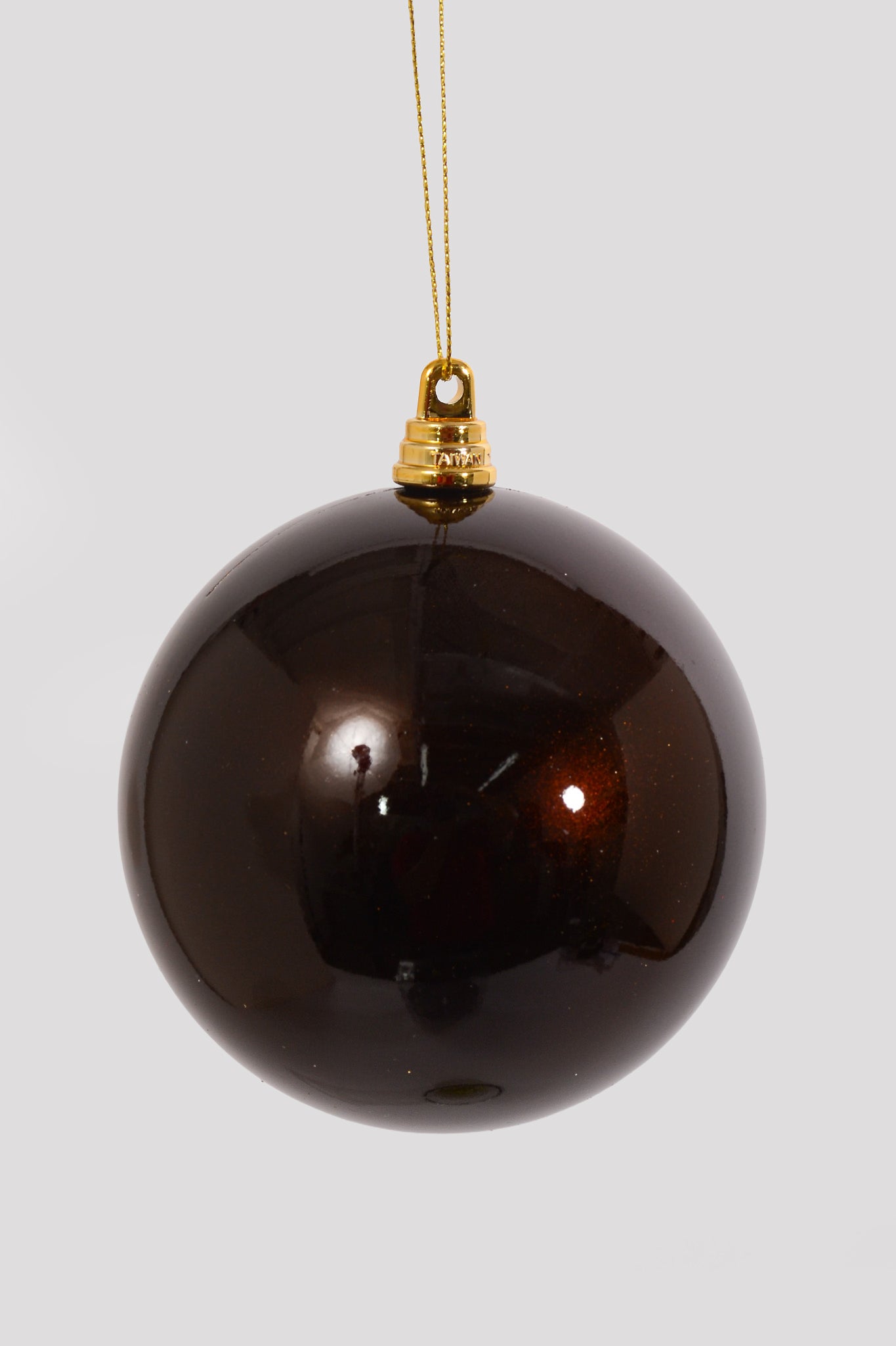 100MM Ornament Ball Bx/6 Chocolate