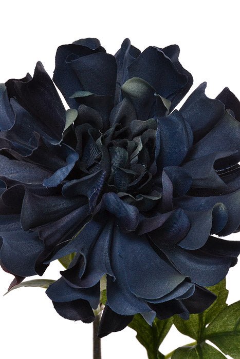 23.25" Silk Dahlia Spray Navy
