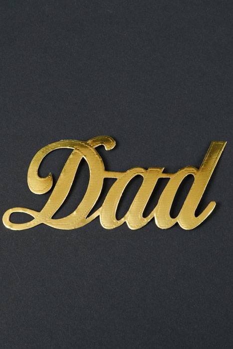 1.75" Large Paper "dad" Gold Pkg/10