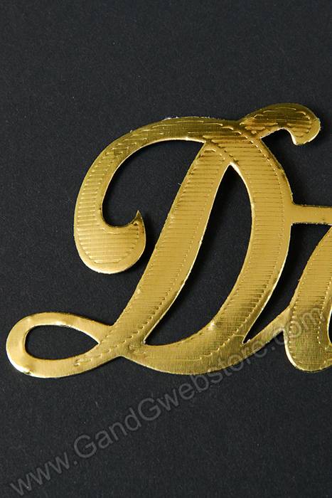 1.75" Large Paper "dad" Gold Pkg/10