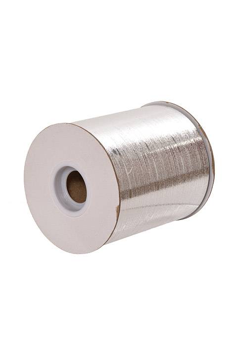 4.25" X 50yds Leaf/Aspidistra Ribbon Silver