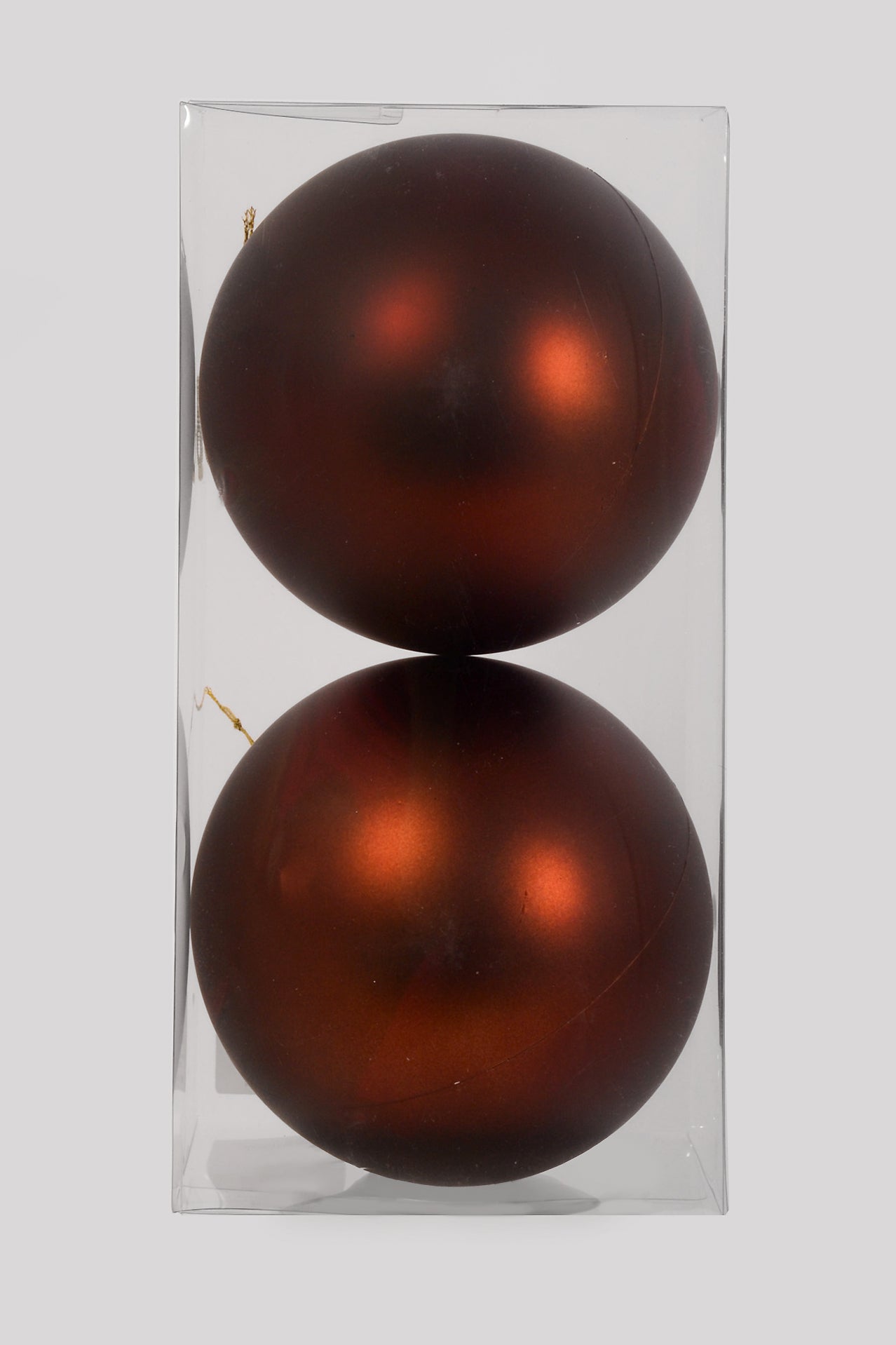 150MM Ornament Ball Matte Chocolate Bx/2