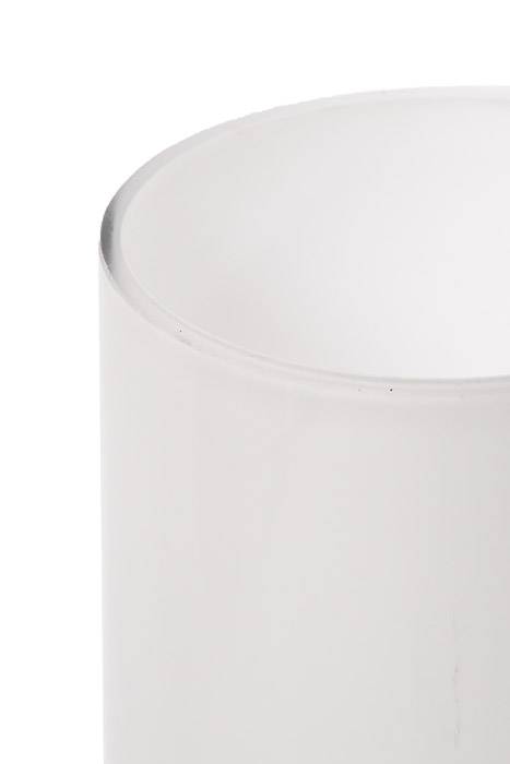 4" x 12" Cylinder Glass Vase White