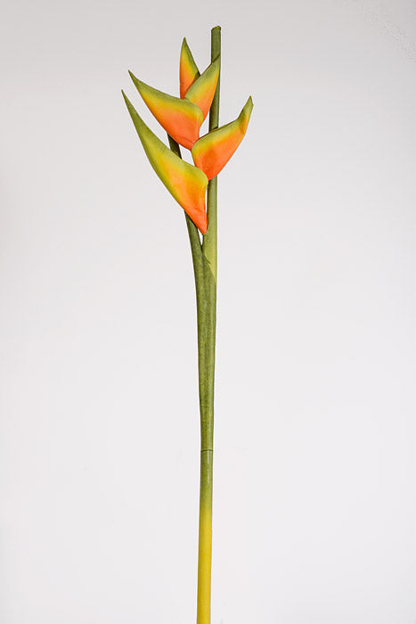 34" Artificial Hawaiian Heliconia Spray Orange