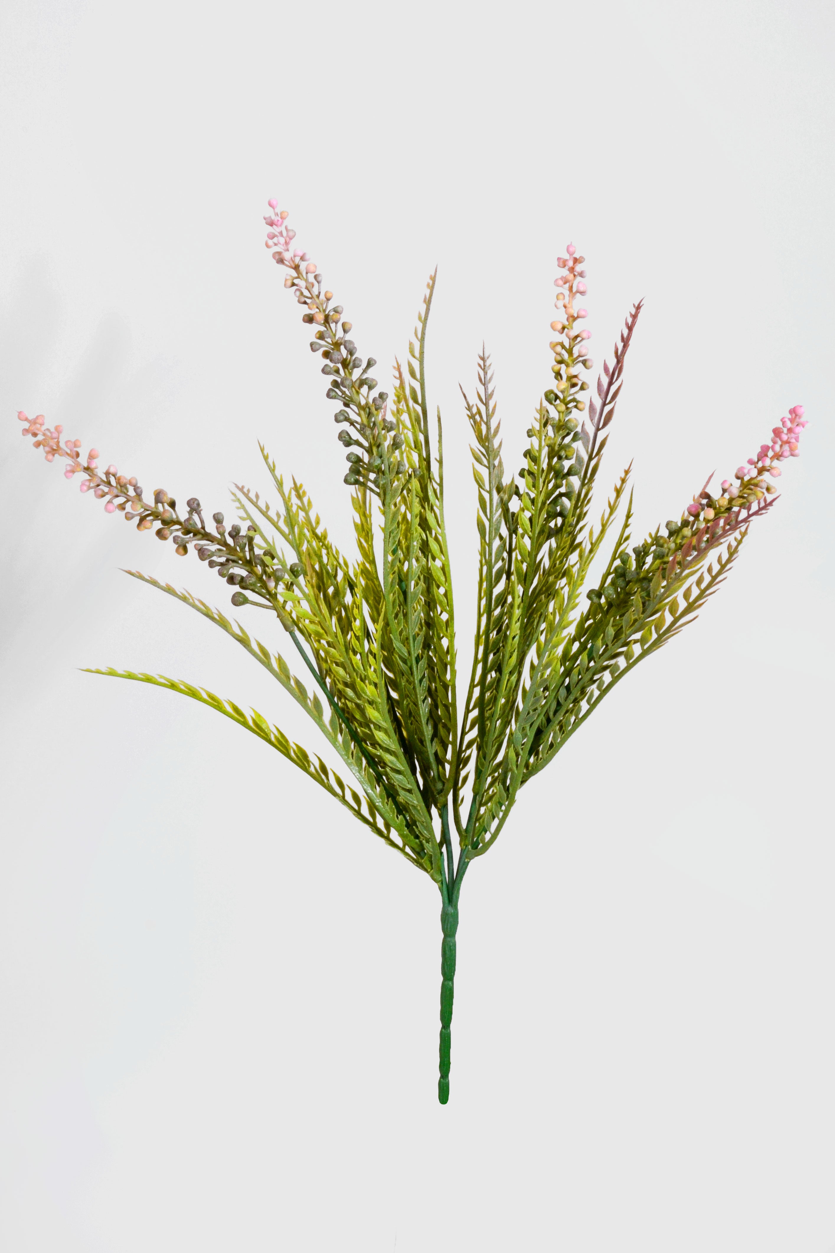 13.5" Artificial Fern Bush Pink