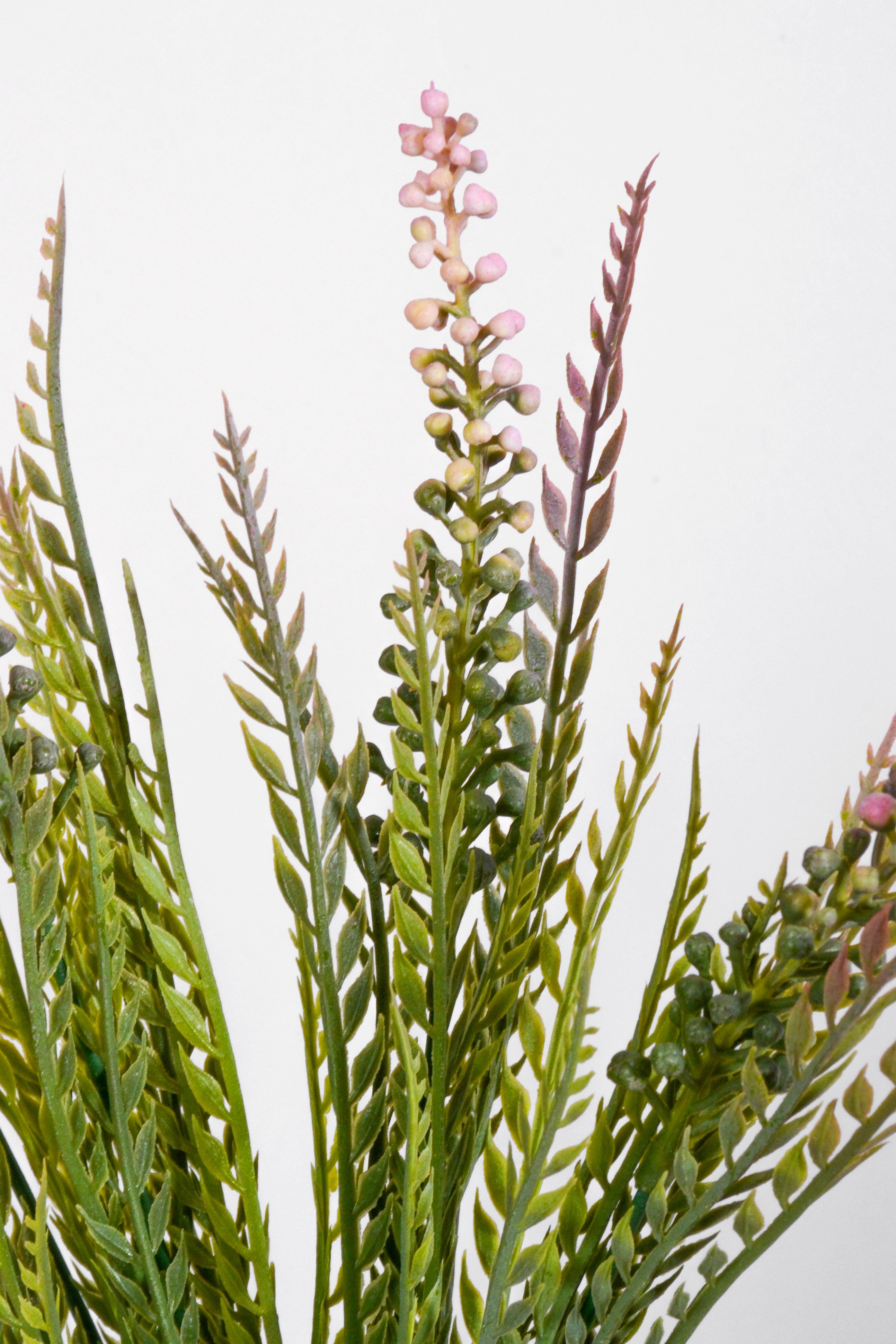 13.5" Artificial Fern Bush Pink