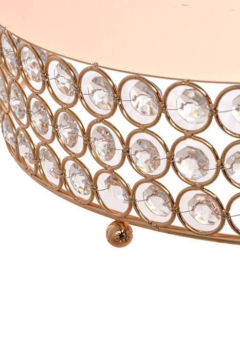 14" Metal Round Cake Stand W/Bead Gold