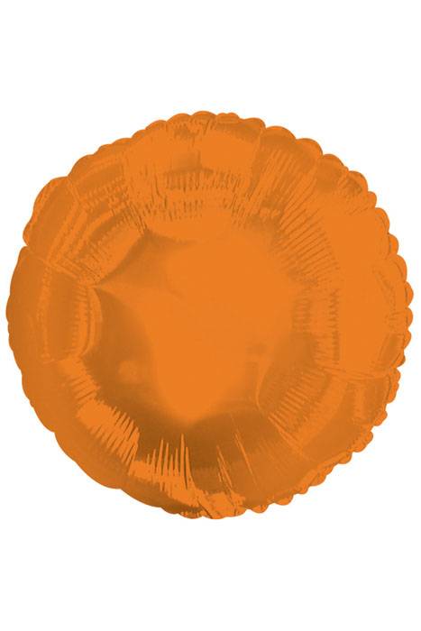 18" Foil Round Balloon Orange Pkg/10