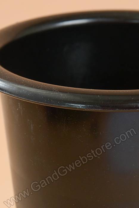10.5" X 7" Plastic Stock Vase Black