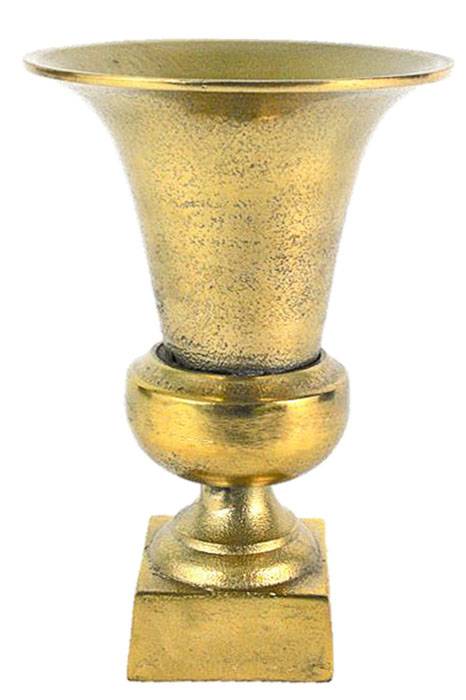 5" X 8.5" Aluminum Urn Gold