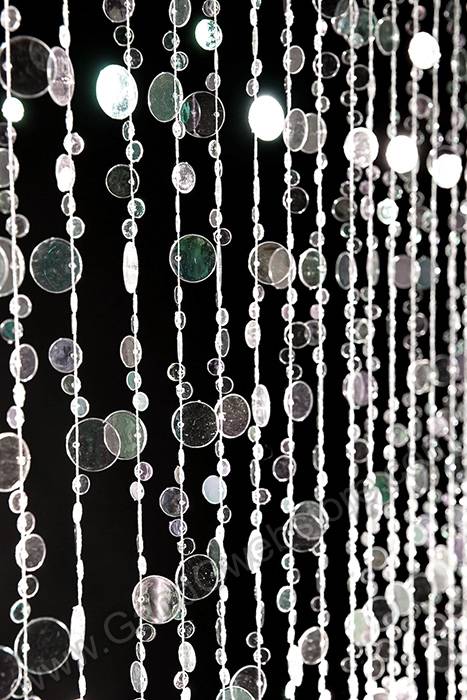 71" X 35.5" "bubbles" Beaded Curtain Iridescent