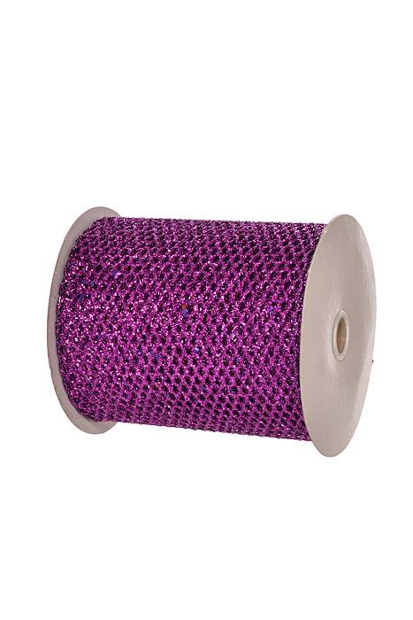 5" X 10yds Glittery Net Ribbon Purple