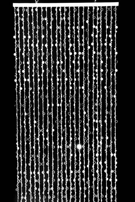 71" X 35.5" "bubbles" Beaded Curtain Iridescent