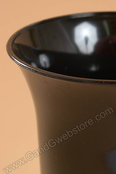 10" X 6" Plastic Vase Black