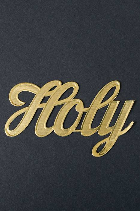 2.25" Large Paper "holy" Gold Pkg/10