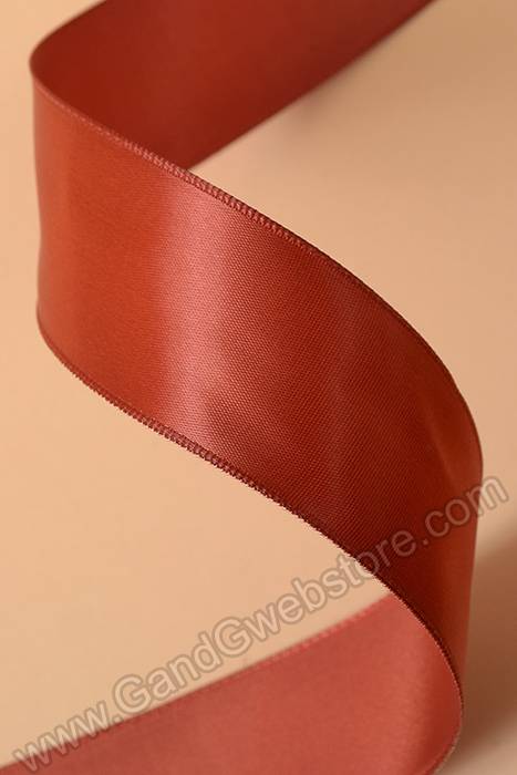 1.5" X 10yds Wired Satin Ribbon Cinnamon