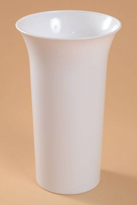 10" X 6" Plastic Vase White