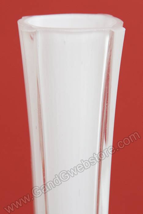 20" Eiffel Tower Glass Vase White