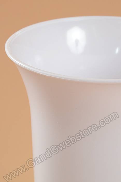 10" X 6" Plastic Vase White
