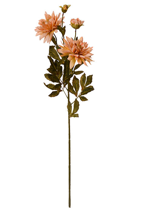 37" Silk Chrysanthemum Spray Peach