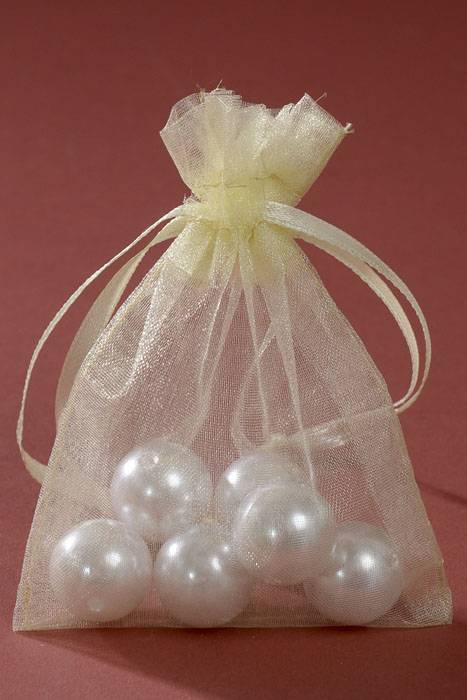 3" X 4" Sheer Pouches Bag Yellow Pkg/12