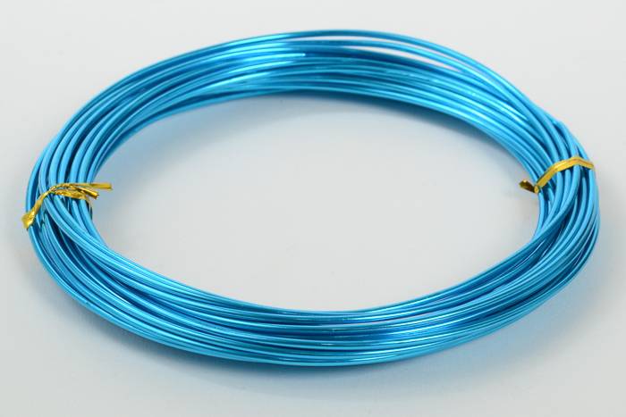 2mm X 10yds Aluminium Wire Turquoise