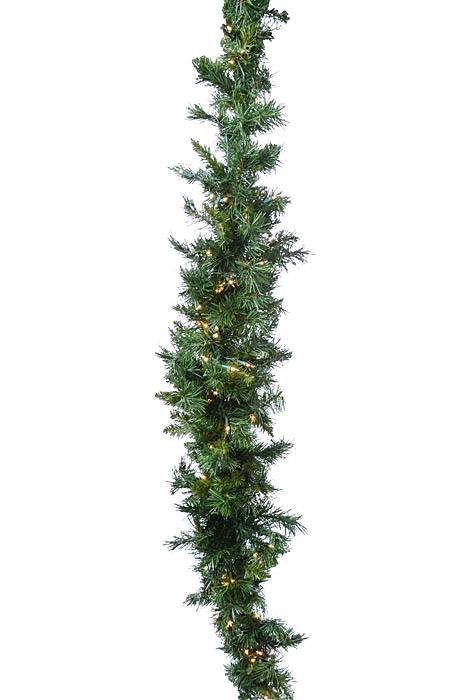 6ft Sugar Pine Swag Garland W/lights Green /100lts