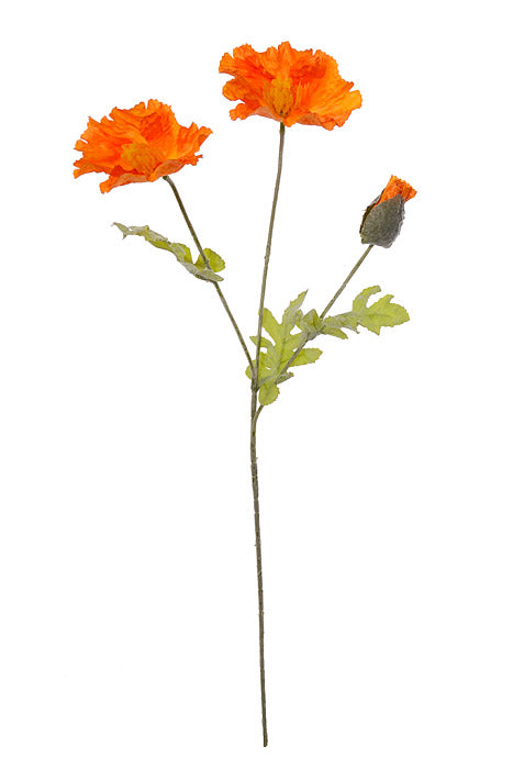 28.5" Poppy Spray Yellow Gold