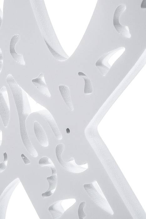 19.75" Carved Symbol "&" White