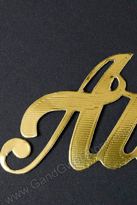 1.75" Large Paper "aunt" Gold Pkg/10