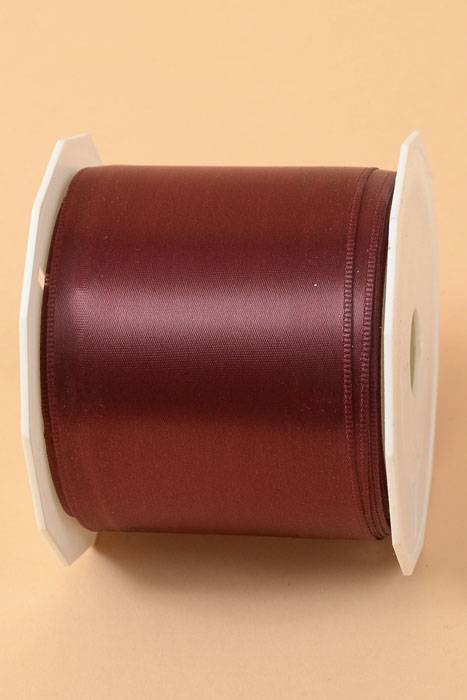 2.5" X 10yds Wired Satin Ribbon Burgundy