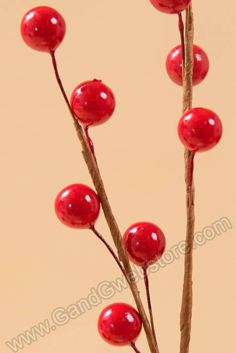 19" Christmas Berry Spray Red Pkg/12
