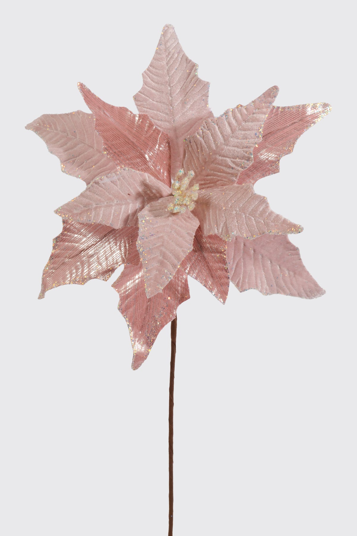 26" X 13" Poinsettia Stem Pink