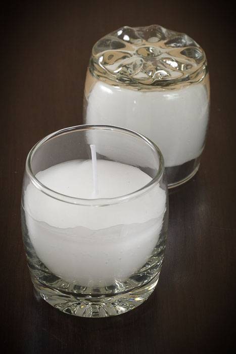 2.25" X 2" Roly Poly Glass W/candle Clear Pkg/12