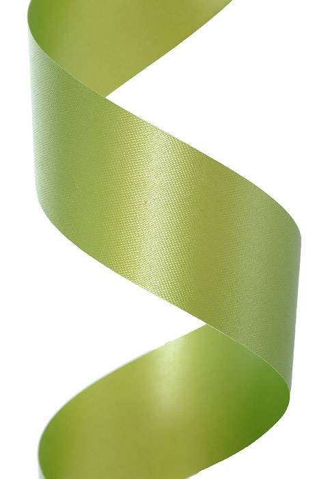 1-7/16" X 100yds Floral Satin Ribbon Leaf Green