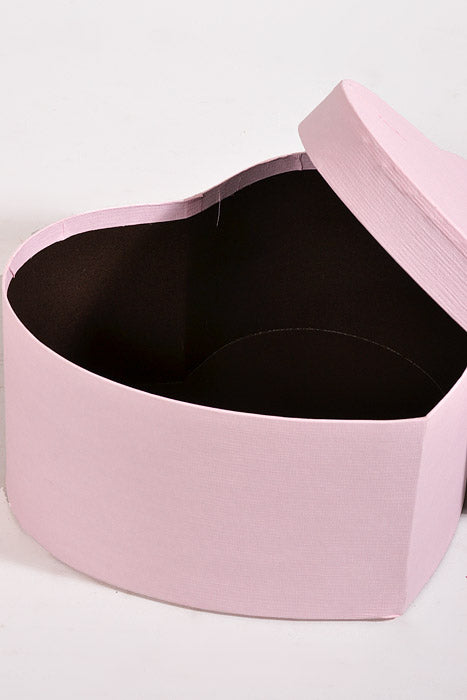 4" / 4.5" / 5.15" Heart Gift Box With Lid Pink Set/3