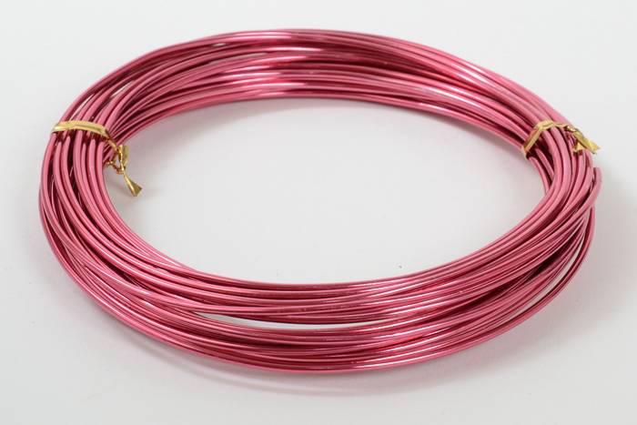 2mm X 10yds Aluminium Wire Burgundy