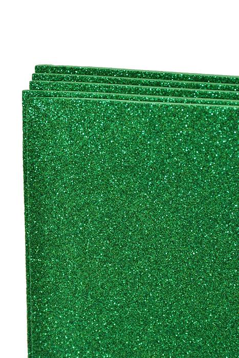 16 X 24" Eva Glitter Foam Large Sheets Green Pkg/5