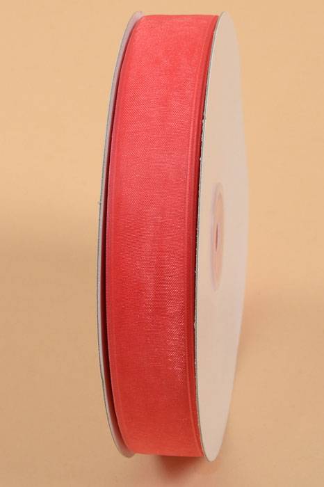 Organdy Ribbon Hot Coral