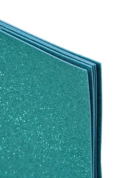 16 X 24" Eva Glitter Foam Large Sheets Teal Pkg/5