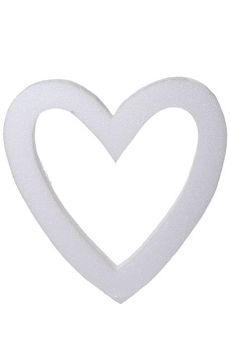 24" X 2" Styrofoam Open Heart White