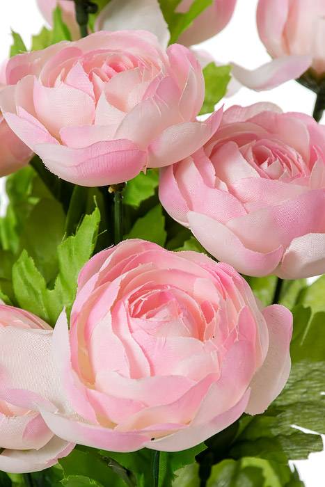 17.5" Silk Ranunculus Bush Pink