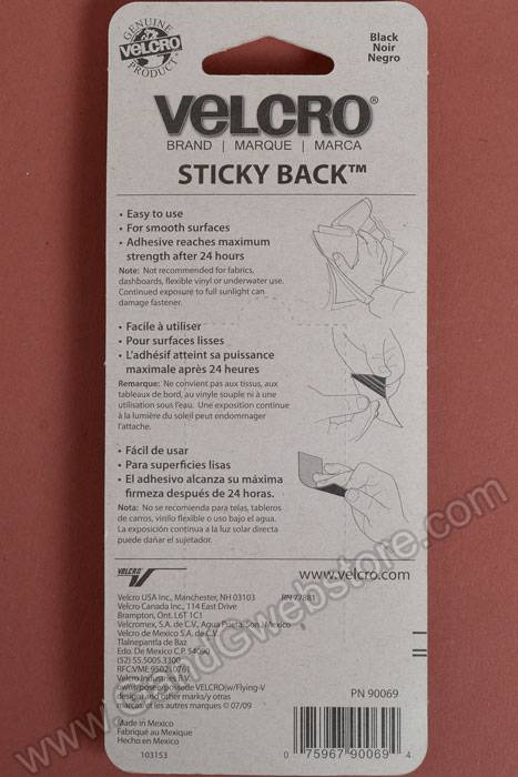 5/8" Velcro Coins W/sticky Back Black Pkg/15