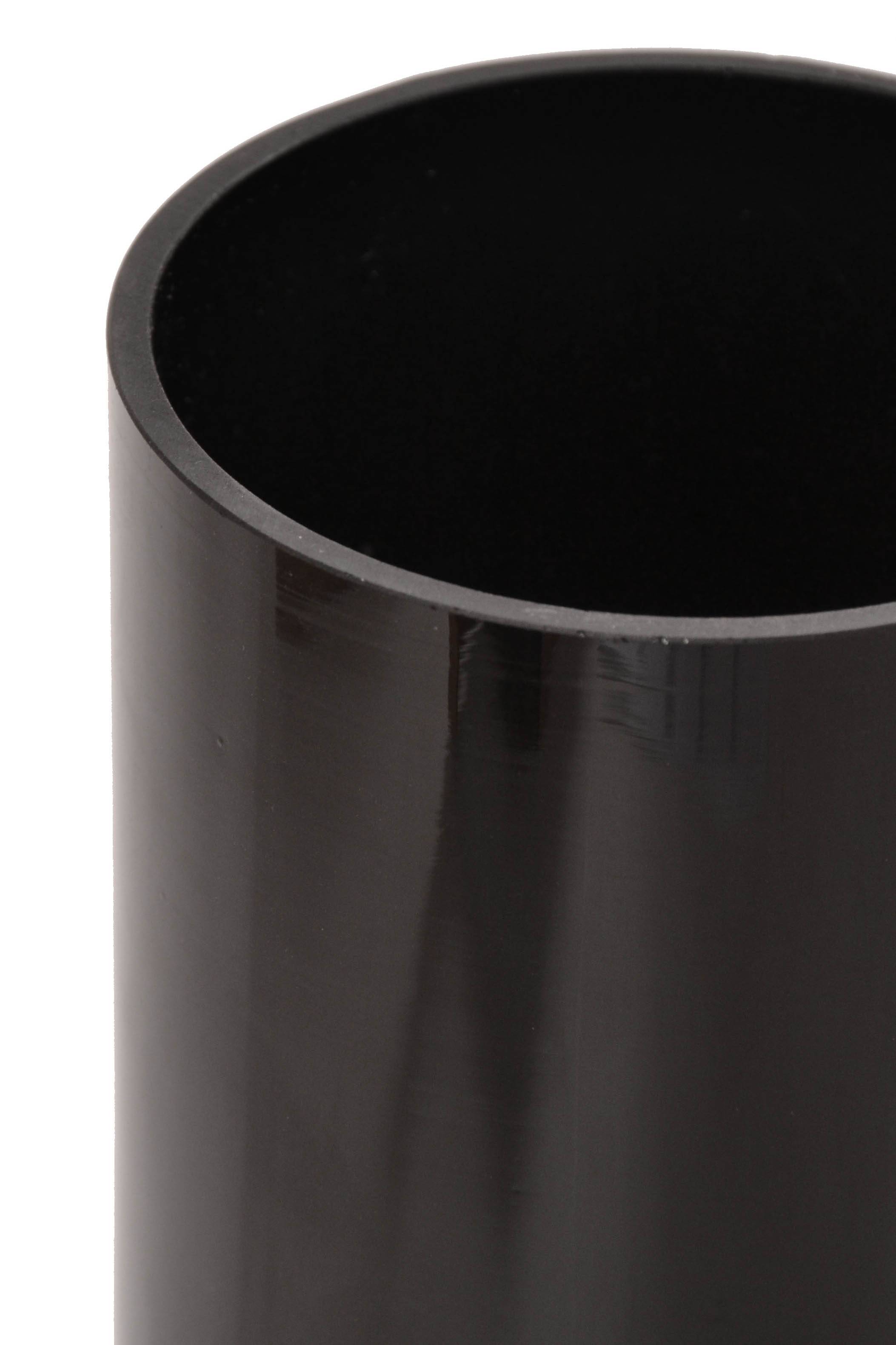 4" X 12" Cylinder Vase Black