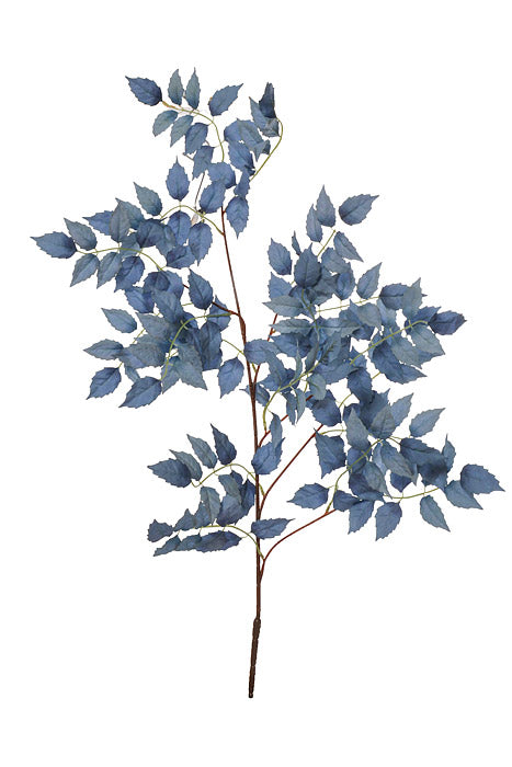35.5" Birch Leaf Spray Blue