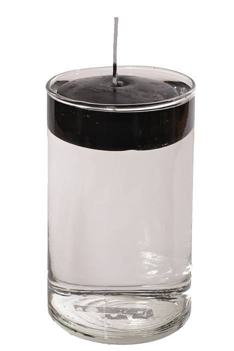 3" Disc Floating Candle Black