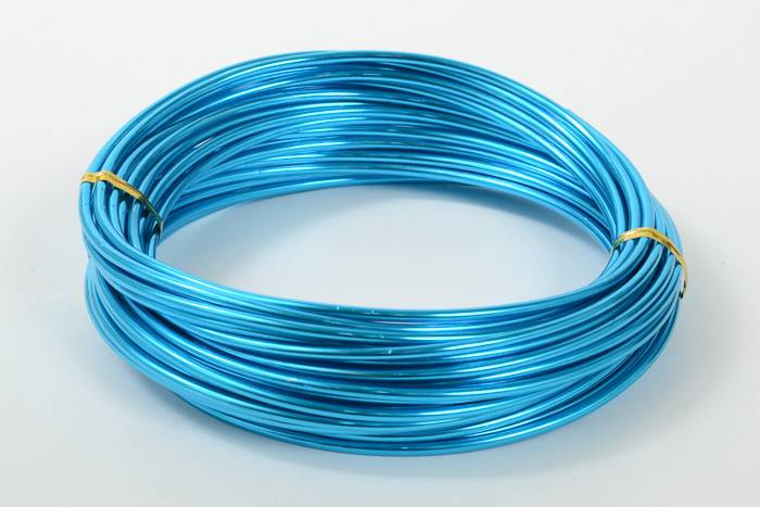 3mm X 10yds Aluminium Wire Turquoise