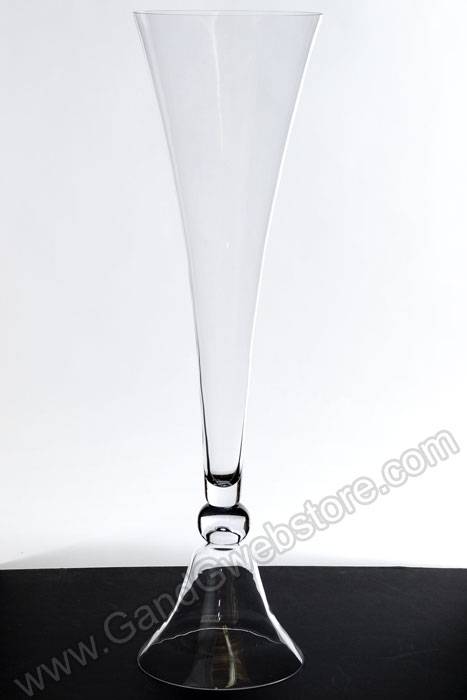 11" X 40" Clarinet Glass Vase Clear