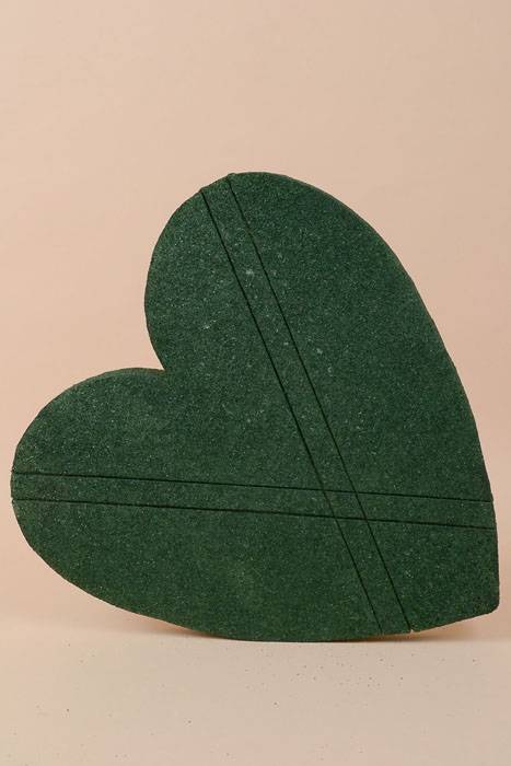 23" Styrofoam Solid Heart Green