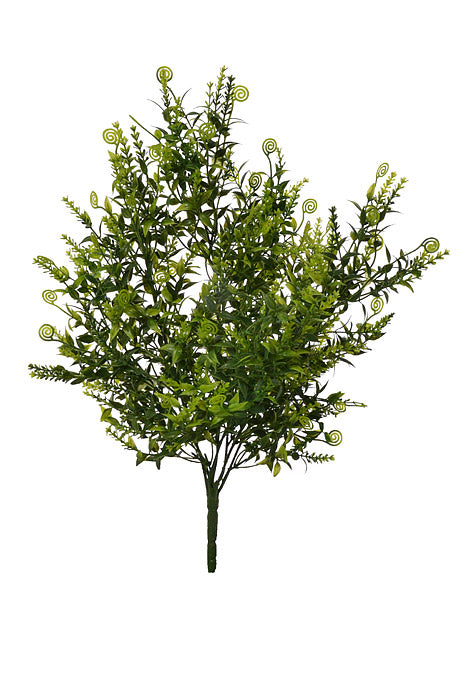 19" Mixed Greenery Bush Green